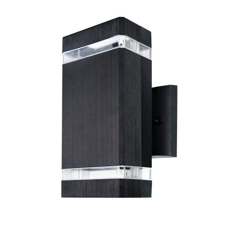 Black Aluminum and Steel LED Outdoor Wall Sconce