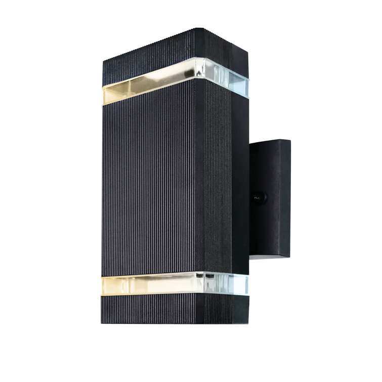 Black Aluminum and Steel LED Outdoor Wall Sconce