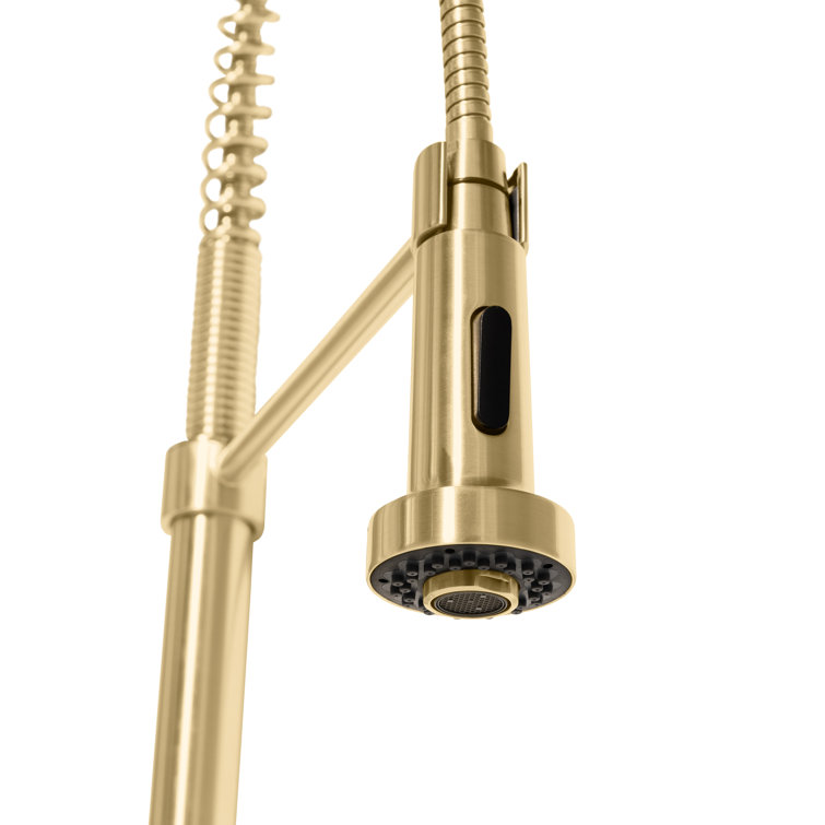 Champagne Bronze Pull-out Spray Kitchen Faucet
