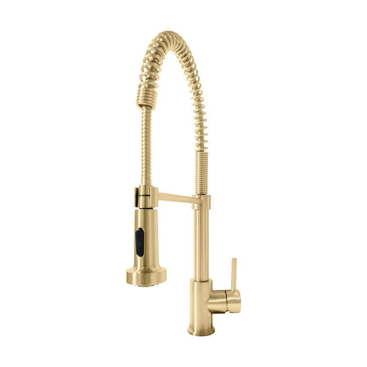 Champagne Bronze Pull-out Spray Kitchen Faucet