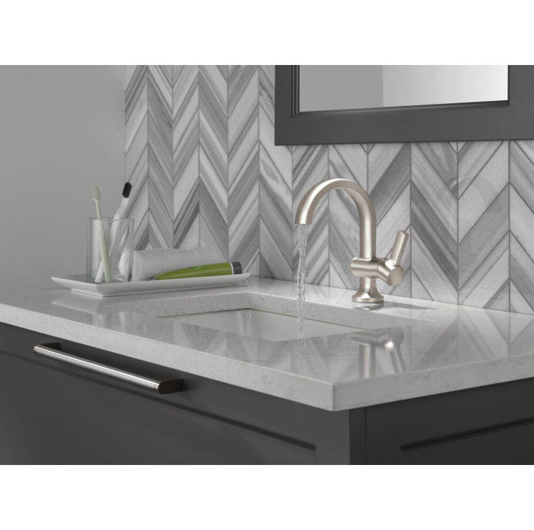 Albion Brushed Nickel Single Handle Bathroom Faucet