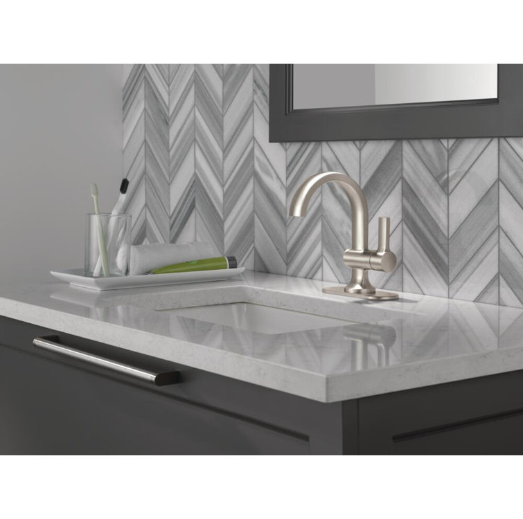 Albion Brushed Nickel Single Handle Bathroom Faucet
