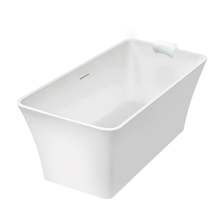 Lily 59" White Acrylic Freestanding Soaking Tub