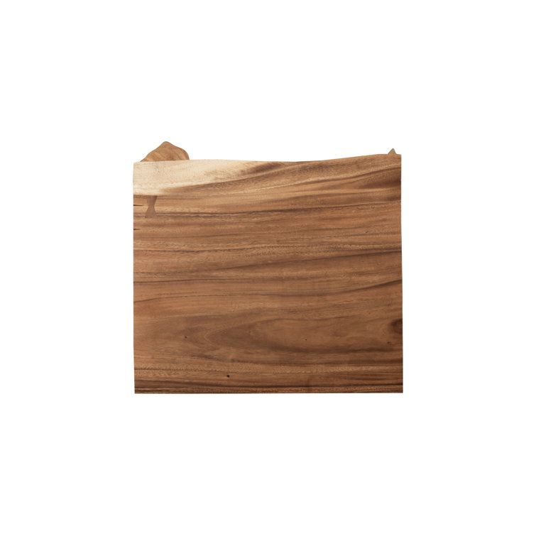 Contemporary Waterfall Solid Wood Rectangular End Table