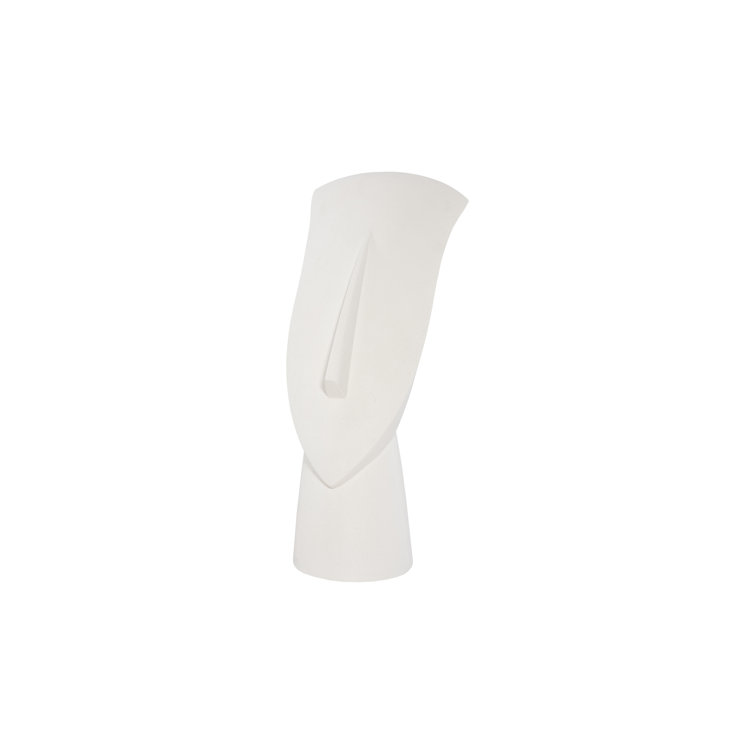 Cycladic Head White Stone Resin Outdoor Sculpture