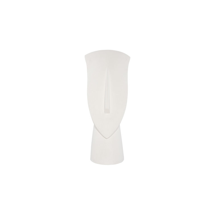 Cycladic Head White Stone Resin Outdoor Sculpture