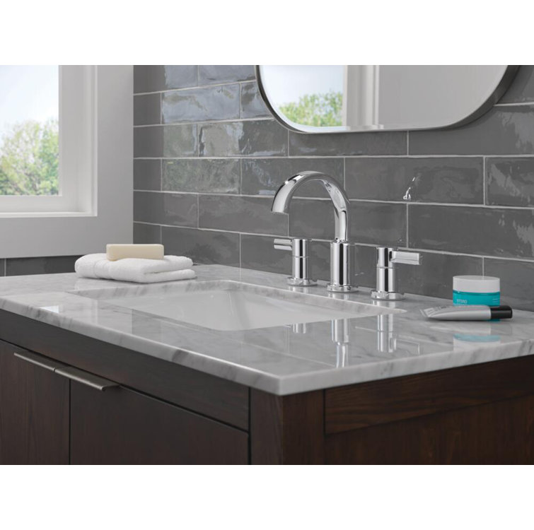 Albion Chrome Polished Two-Handle Widespread Bathroom Faucet