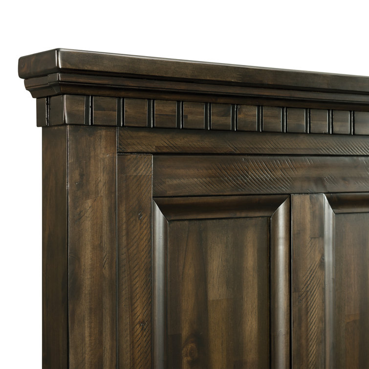 Windom Dark Brown King Storage 5PC Bedroom Set with USB Port