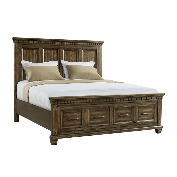 Windom Dark Brown King Storage 5PC Bedroom Set with USB Port