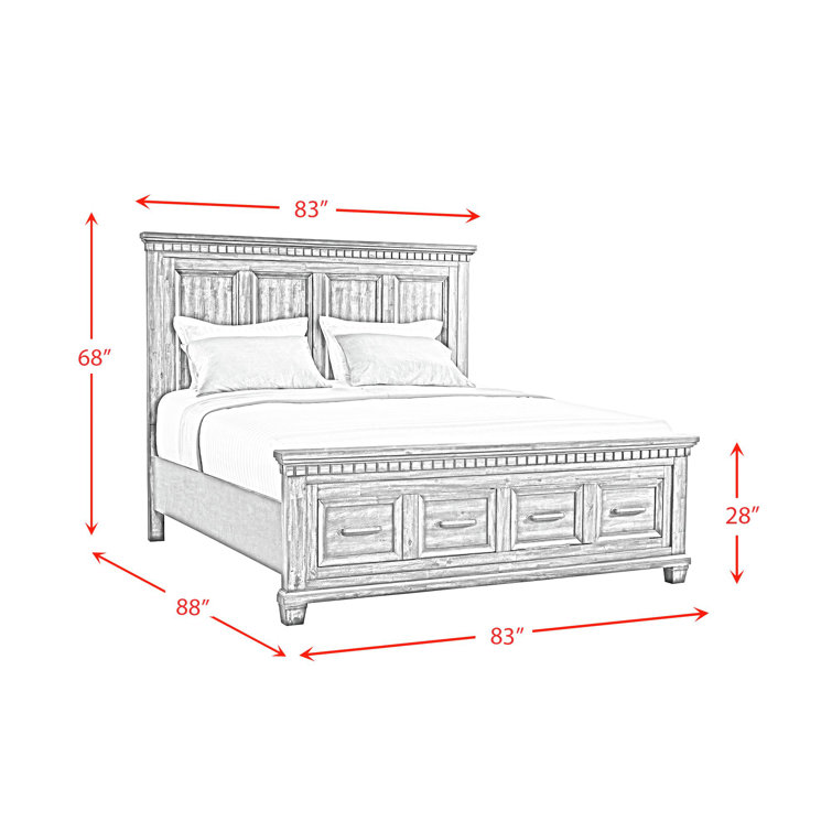 Windom Dark Brown King Storage 5PC Bedroom Set with USB Port