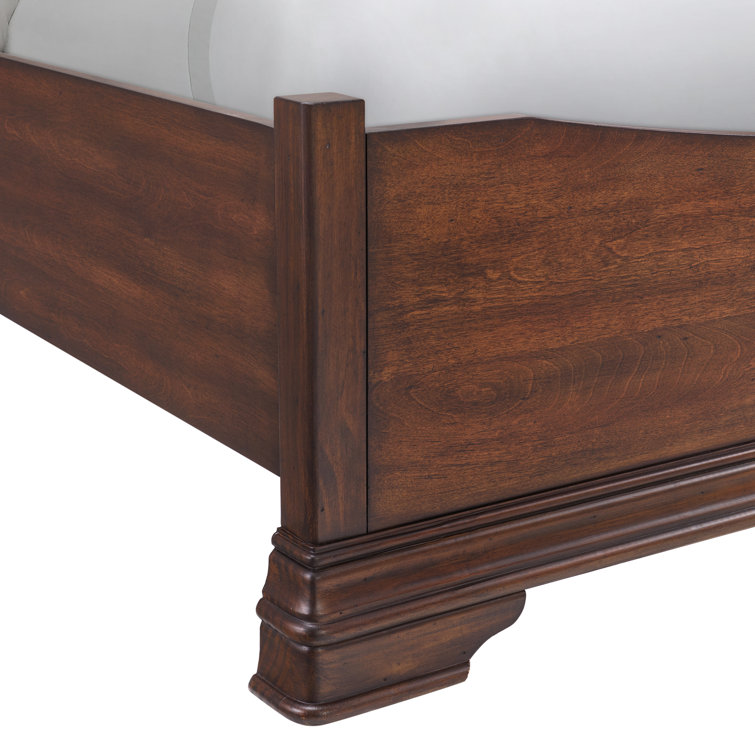 Queen Dark Brown Poplar Wood 5-Piece Bedroom Set