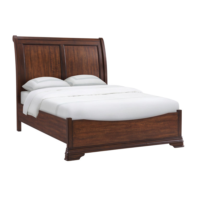 Queen Dark Brown Poplar Wood 5-Piece Bedroom Set