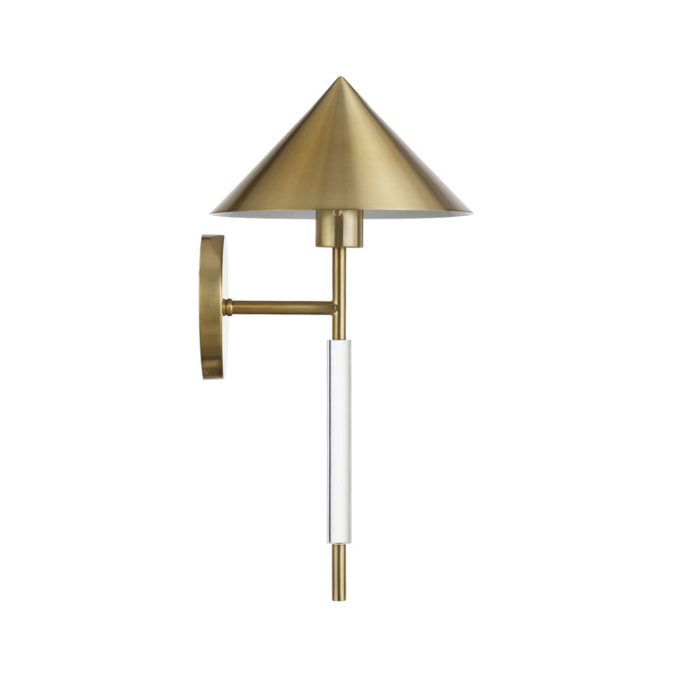 Antique Brass Single Light Modern Wall Sconce