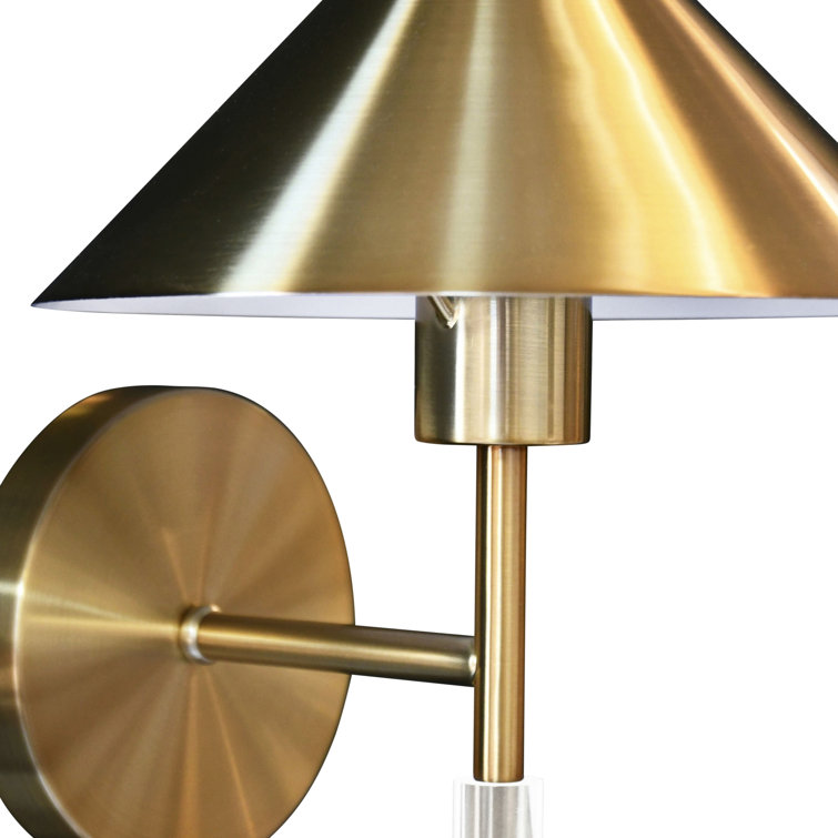 Antique Brass Single Light Modern Wall Sconce