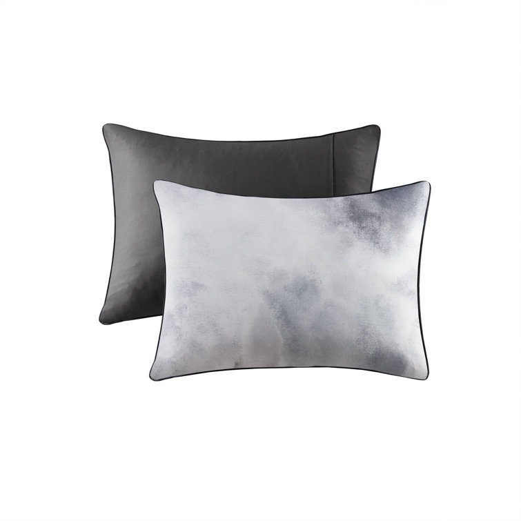 Charcoal Twin Microfiber Tie Dye Comforter Set with Pillow