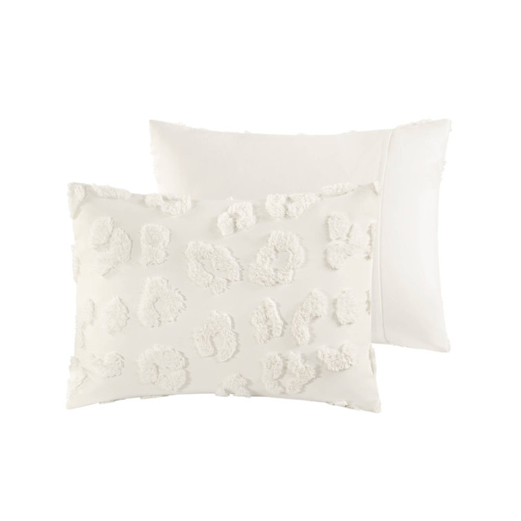 Off-White Animal Chenille Full/Queen Duvet Cover Set