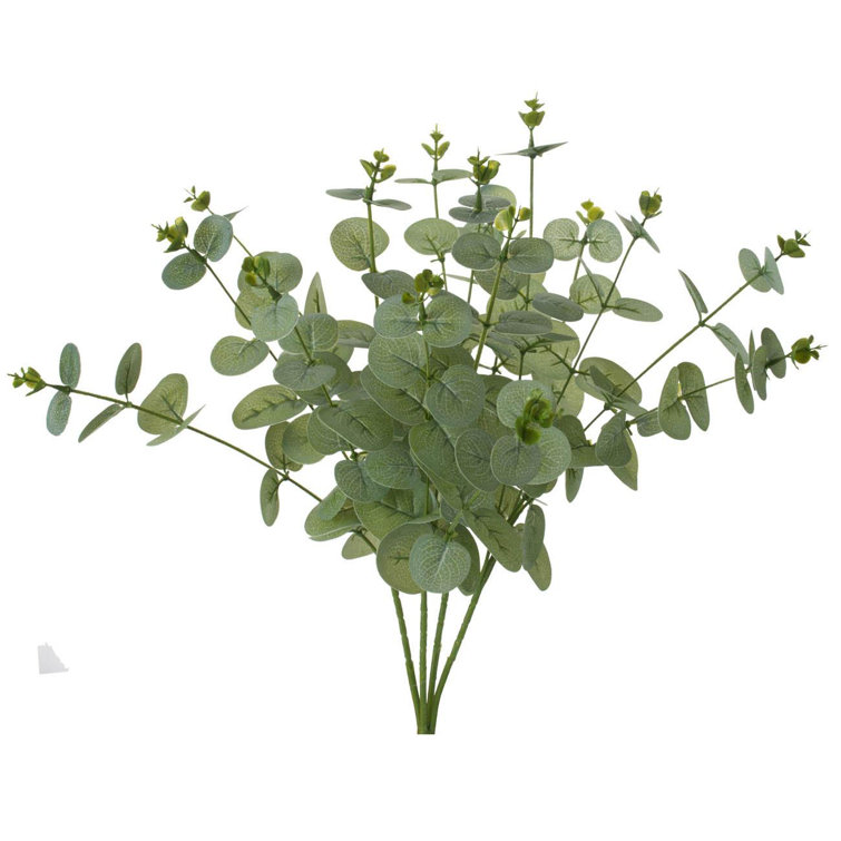 Set of 6 Faux Eucalyptus Greenery Stems