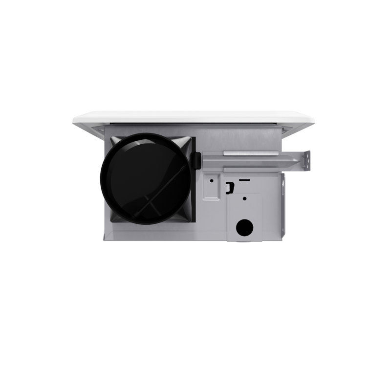 White Ceiling Mount Bathroom Exhaust Fan with LED Light