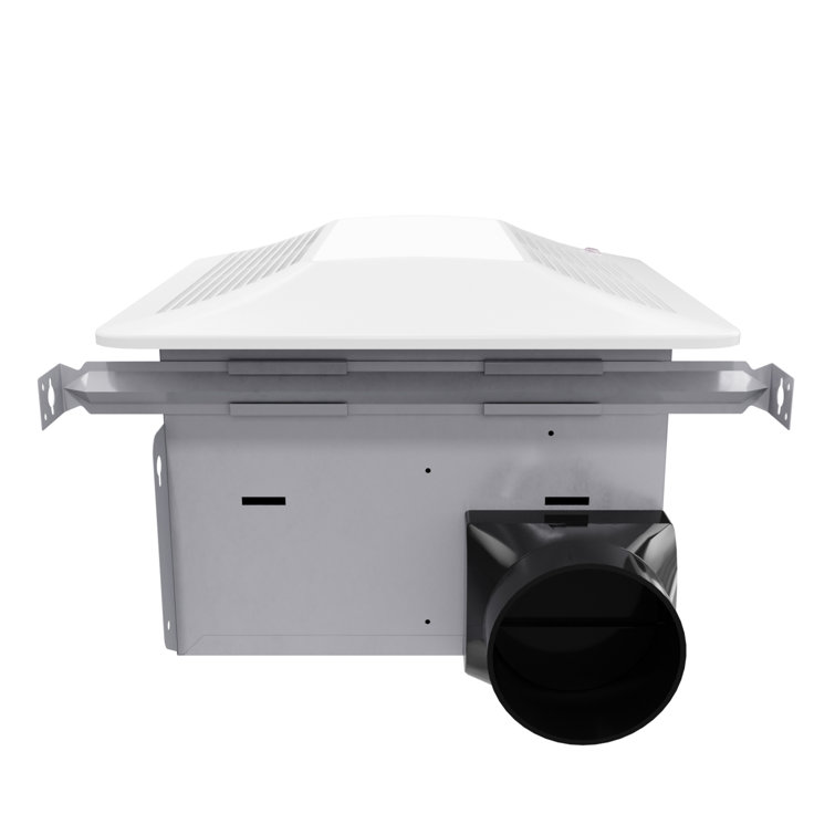White Ceiling Mount Bathroom Exhaust Fan with LED Light and Bluetooth Speaker