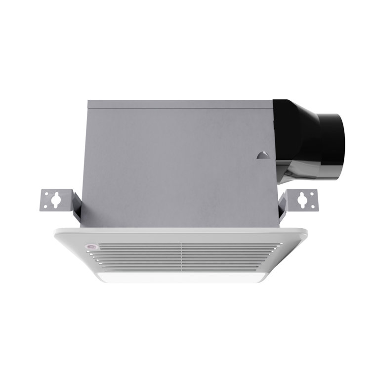 White Ceiling Mount Bathroom Exhaust Fan with LED Light and Bluetooth Speaker