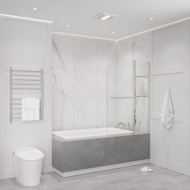 White Ceiling Mount Bathroom Exhaust Fan with LED Light
