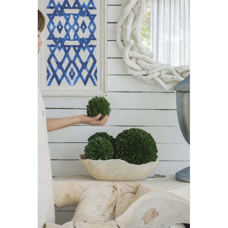Set of 4 Green Plastic Boxwood Topiary Balls