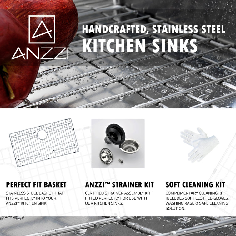 Elysian 36'' Stainless Steel Farmhouse Kitchen Sink