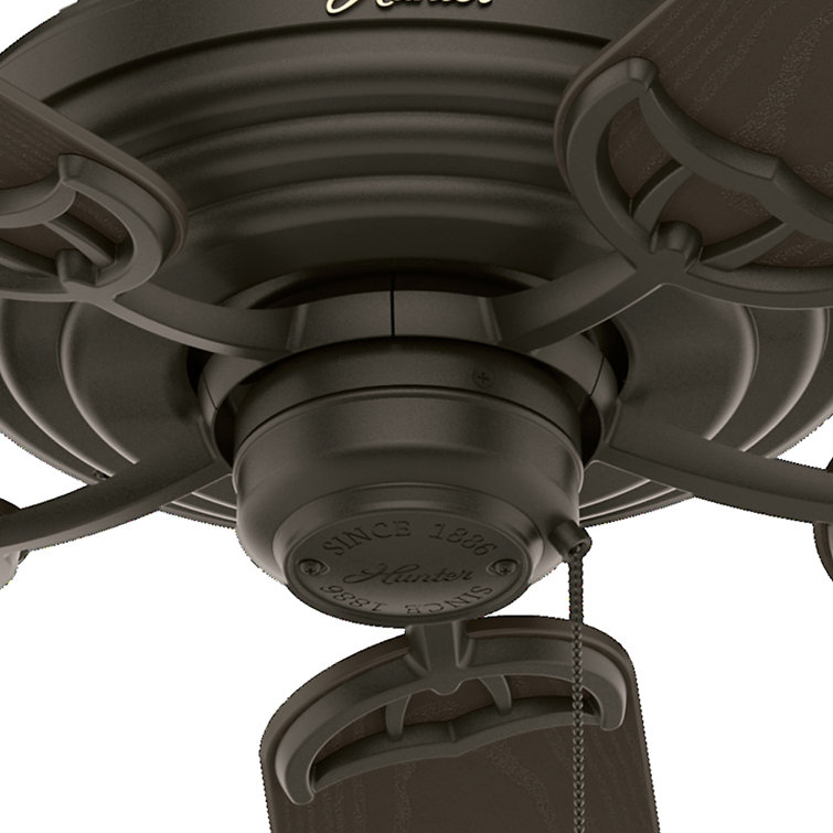 52" New Bronze Outdoor Ceiling Fan with Walnut Blades
