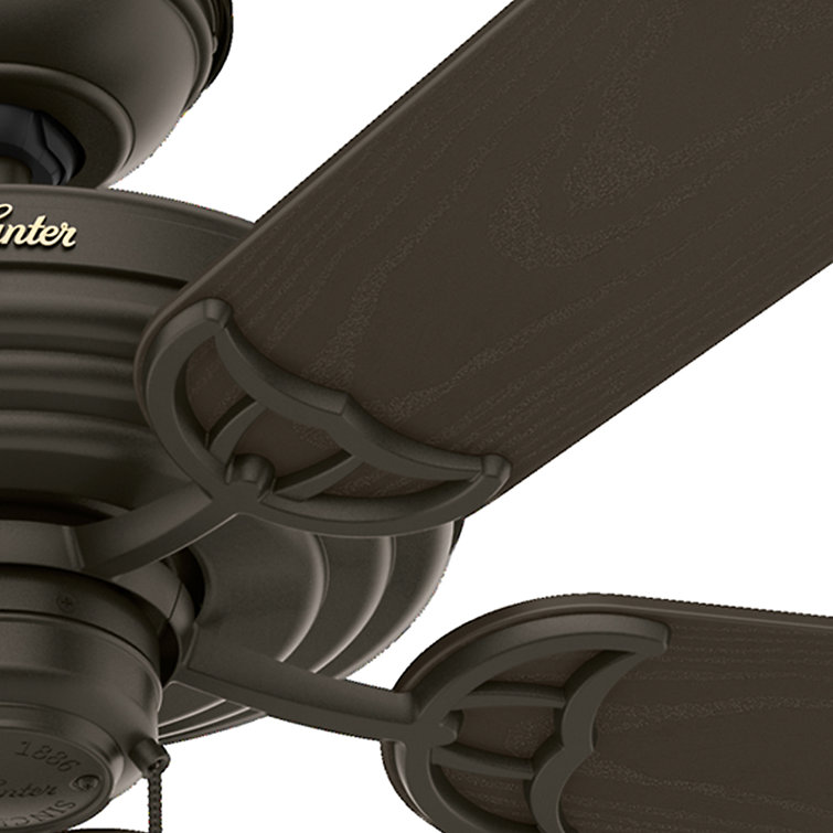 52" New Bronze Outdoor Ceiling Fan with Walnut Blades