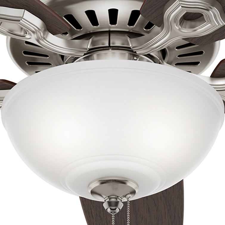 52" Brushed Nickel Ceiling Fan with LED Light and Reversible Blades