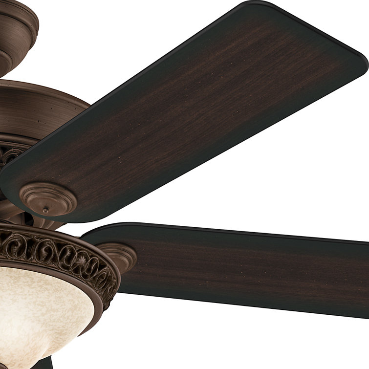 52'' Cocoa Bronze 5-Blade Ceiling Fan with Light Kit
