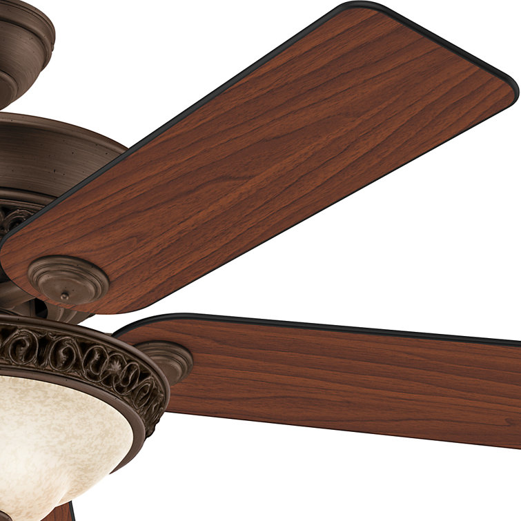52'' Cocoa Bronze 5-Blade Ceiling Fan with Light Kit
