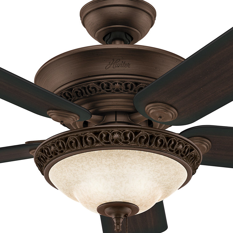52'' Cocoa Bronze 5-Blade Ceiling Fan with Light Kit