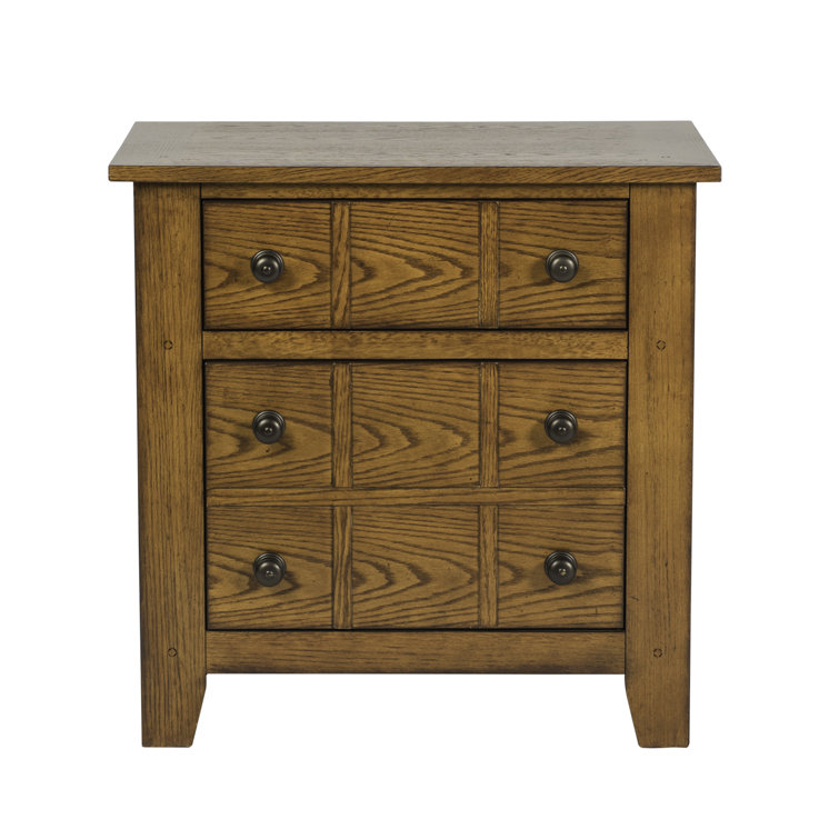 Pebble Rock Finish Queen Sleigh Bed with Oak Veneers