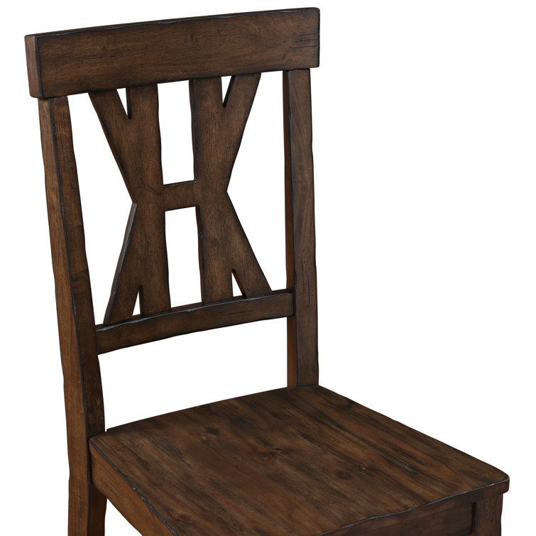 Auburn 126" Dark Brown Acacia Wood Dining Table with 6 Chairs