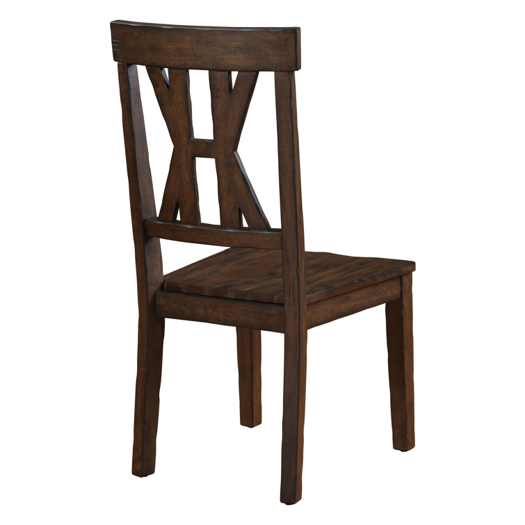 Auburn 126" Dark Brown Acacia Wood Dining Table with 6 Chairs