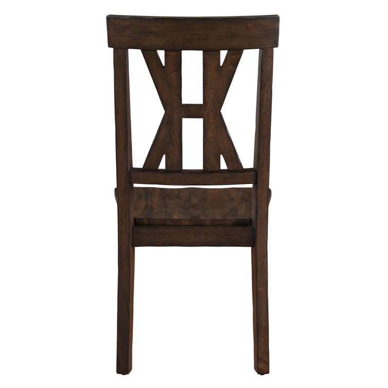 Auburn 126" Dark Brown Acacia Wood Dining Table with 6 Chairs