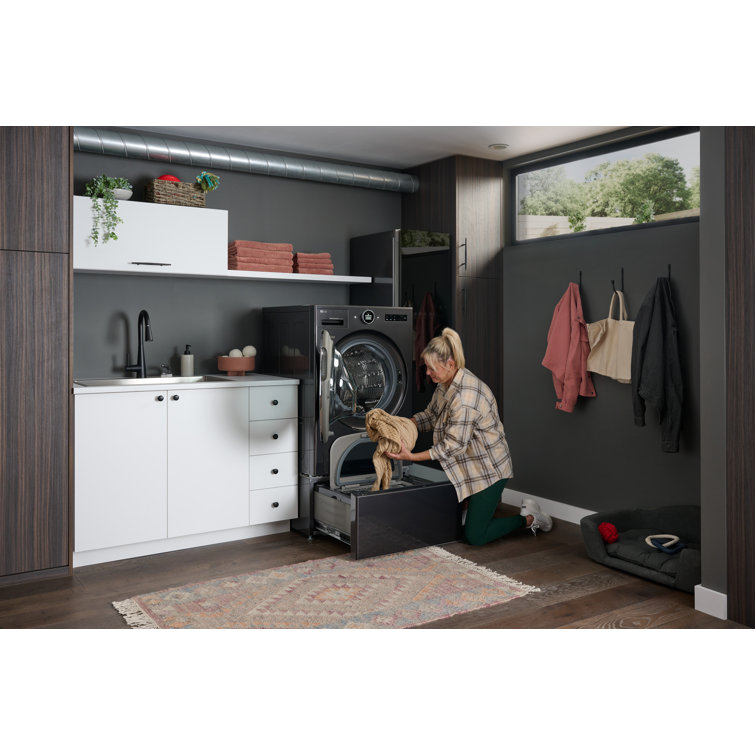 Black Steel 5.0 cu. ft. Ventless Washer/Dryer Combo with Inverter HeatPump