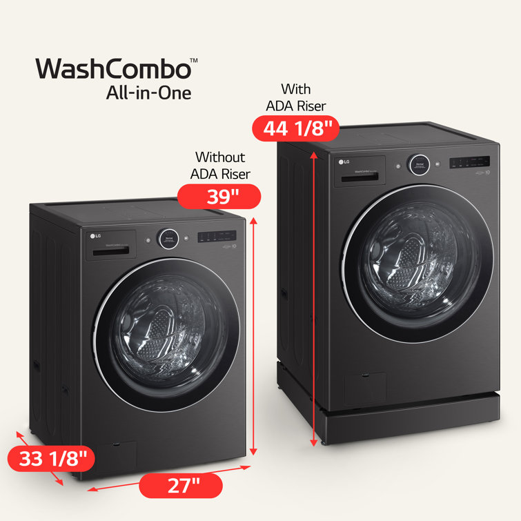 Black Steel 5.0 cu. ft. Ventless Washer/Dryer Combo with Inverter HeatPump