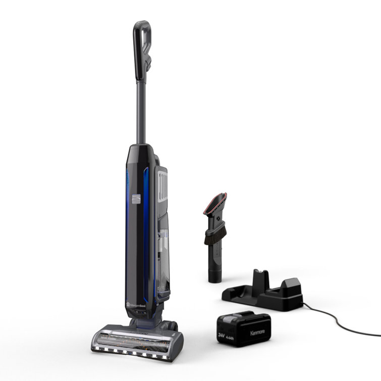 Black Cordless Upright Vacuum with HEPA Filter for Pets