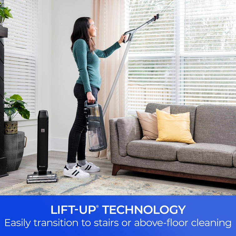 Black Cordless Upright Vacuum with HEPA Filter for Pets