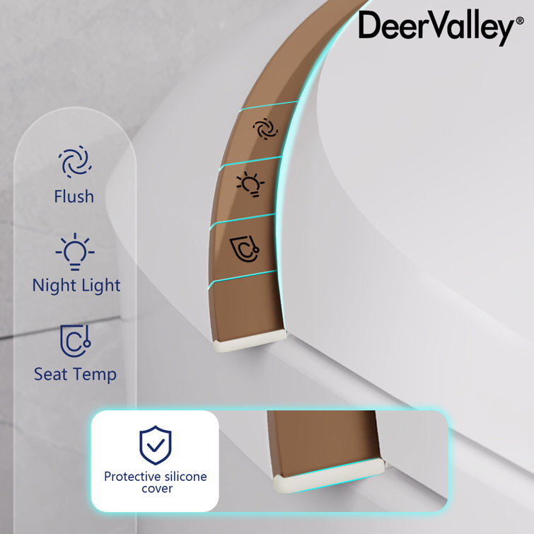 White Tankless Smart Elongated Toilet with Heated Seat