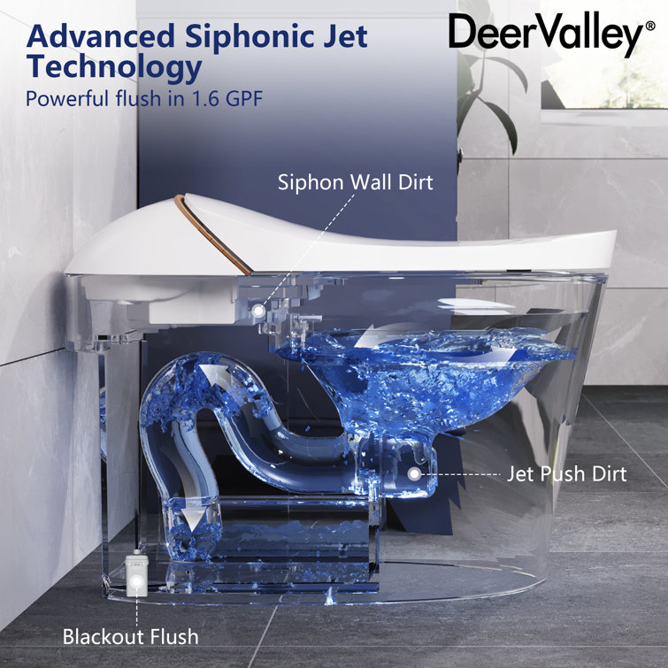 White Tankless Smart Elongated Toilet with Heated Seat