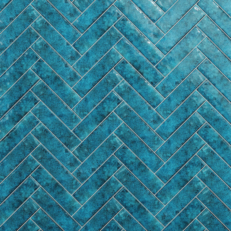 Moze Blue 3" x 12" Polished Ceramic Subway Wall Tile