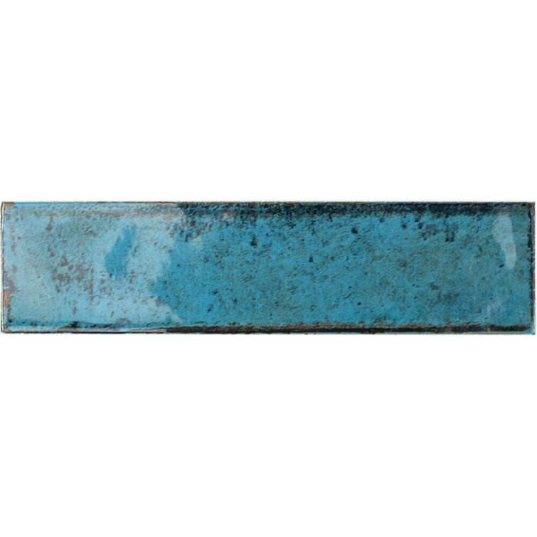 Moze Blue 3" x 12" Polished Ceramic Subway Wall Tile