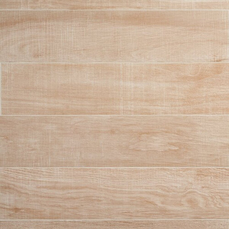 Maple 8" x 48" Matte Porcelain Wood Look Floor and Wall Tile