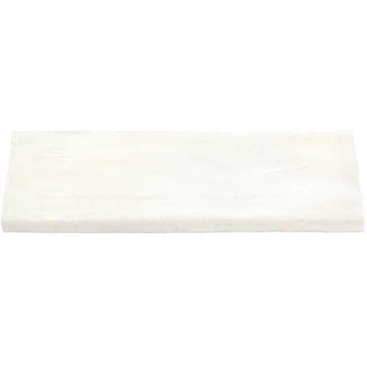 Amagansett White Ceramic Bullnose Tile Trim, 2x8