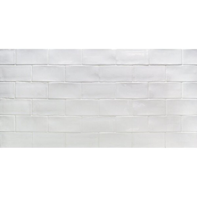 Messi 3" x 6" Polished White Ceramic Subway Wall Tile