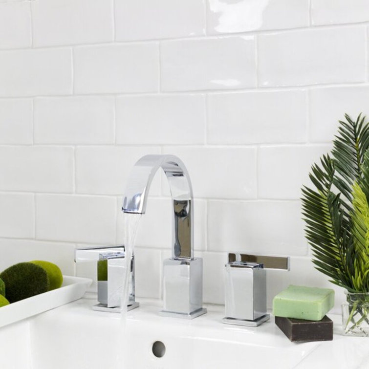 Messi 3" x 6" Polished White Ceramic Subway Wall Tile