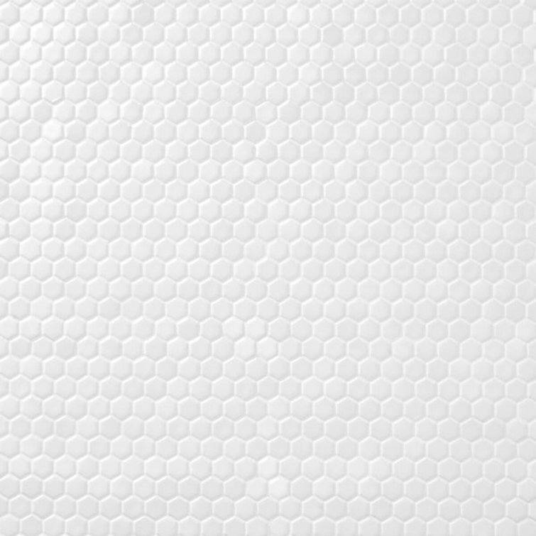 Matte White Ceramic Honeycomb Mosaic Tile for Floors and Walls